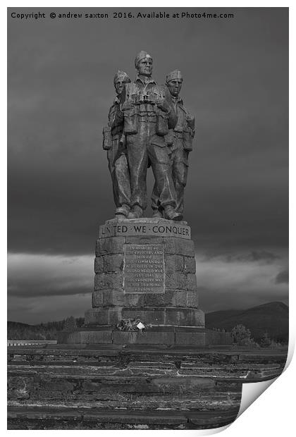 A SCOTTISH MEMORIAL Print by andrew saxton