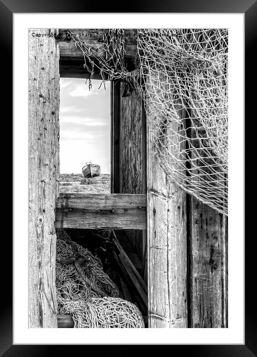 The Net Hut Framed Mounted Print by Tony Sharp LRPS CPAGB
