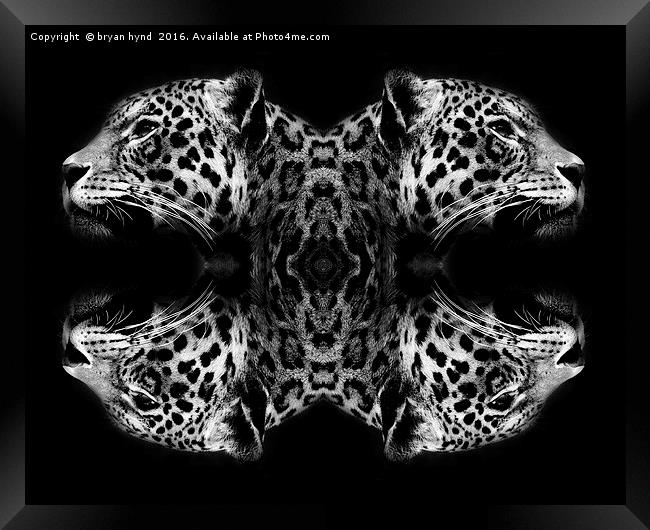 Jaguar abstract Framed Print by bryan hynd