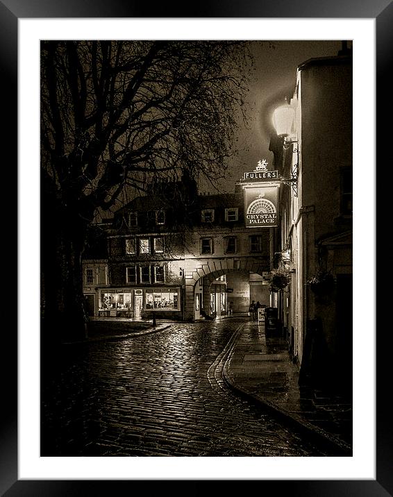 Wet Streets, Bath, England, UK Framed Mounted Print by Mark Llewellyn