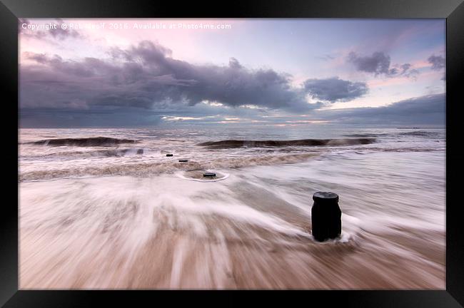 Gentle Waves at Walton on the Naze Framed Print by Rob Woolf