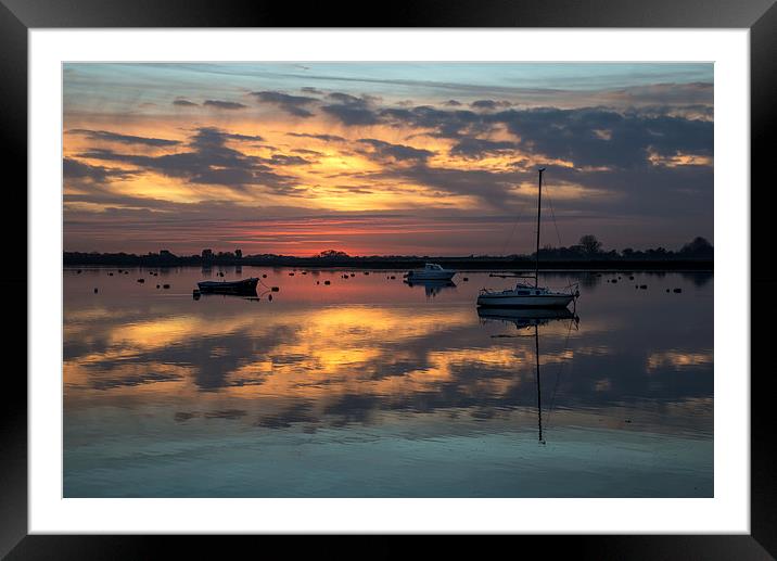 Sunset Bay Framed Mounted Print by Dave Wragg