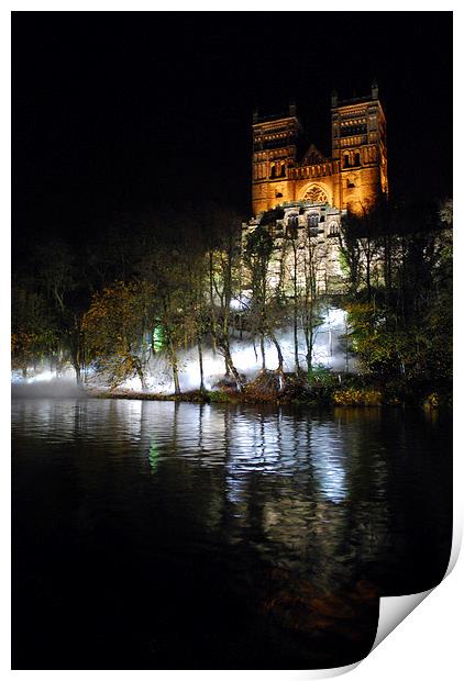 Durham cathedral front in Lumiere  Print by eric carpenter