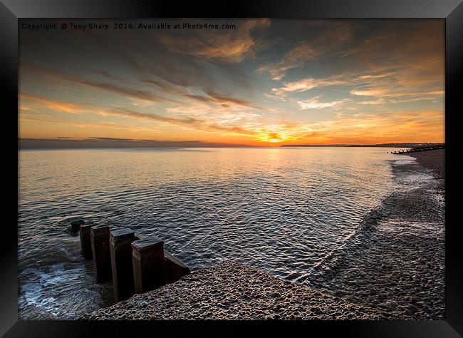 Sunset over St Leonards, East Sussex Framed Print by Tony Sharp LRPS CPAGB