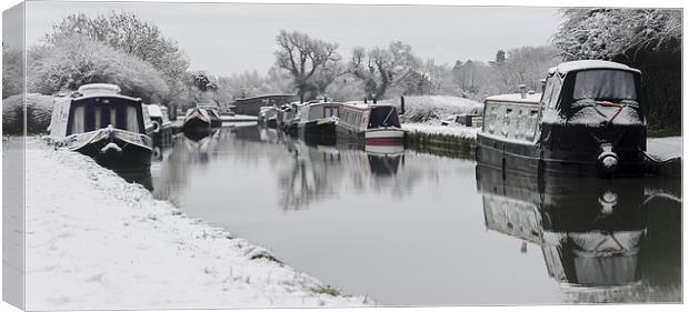 Winter On The Cut Canvas Print by angie hackett