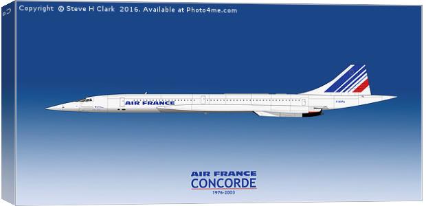 Air France Concorde Canvas Print by Steve H Clark
