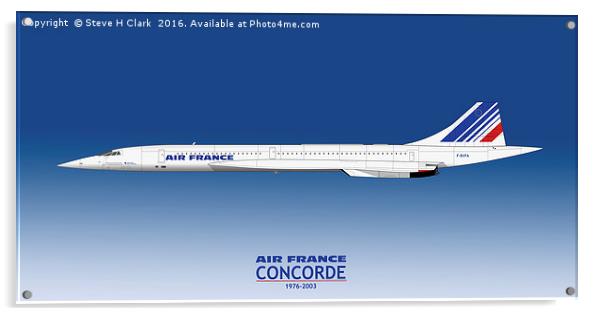 Air France Concorde Acrylic by Steve H Clark