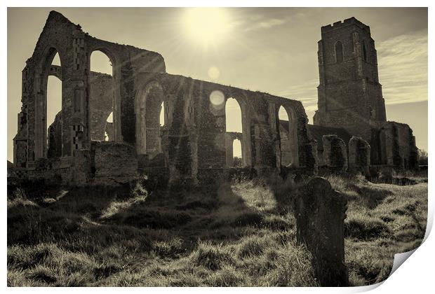 Covehithe Abbey Print by Svetlana Sewell