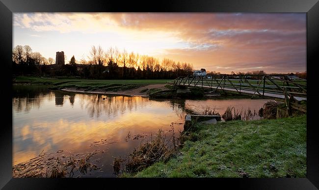 Dawn at the Stour Framed Print by Ian Merton
