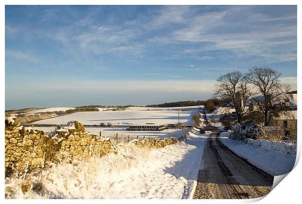 Winter Country Roads Print by Lynne Morris (Lswpp)