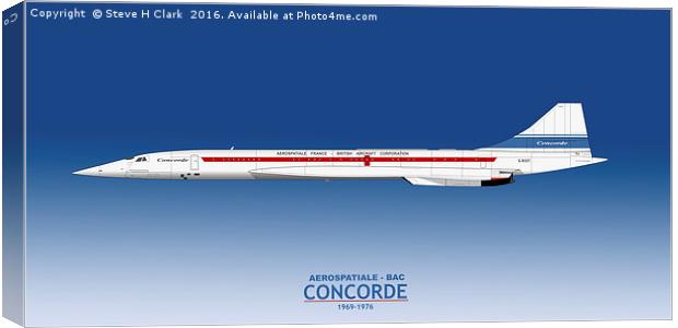 Concorde 002 G-BSST Canvas Print by Steve H Clark