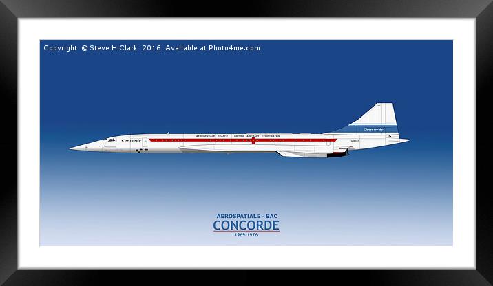 Concorde 002 G-BSST Framed Mounted Print by Steve H Clark