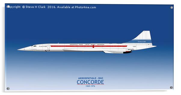 Concorde 002 G-BSST Acrylic by Steve H Clark