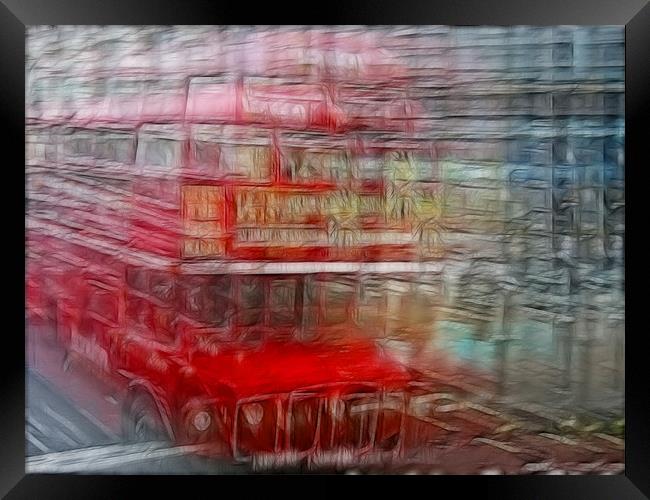 London bus Framed Print by Jean-François Dupuis