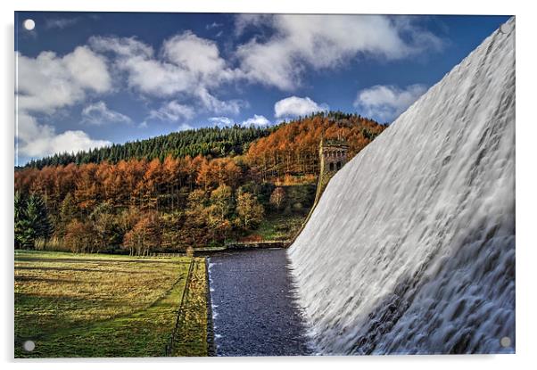 Derwent Dam in Autumn Acrylic by Darren Galpin