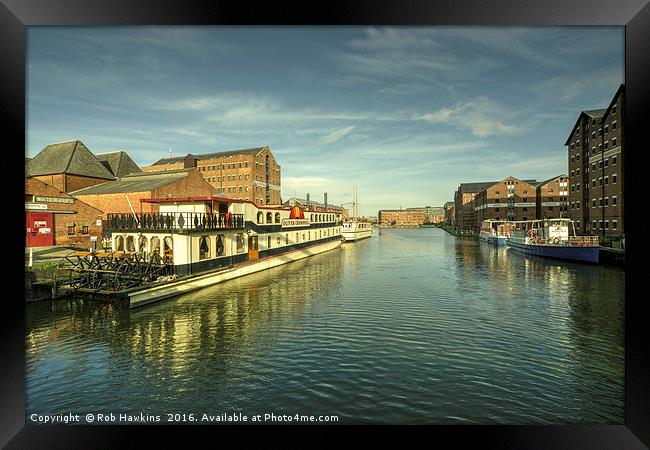 Oliver Cromwell at Gloucester Docks  Framed Print by Rob Hawkins