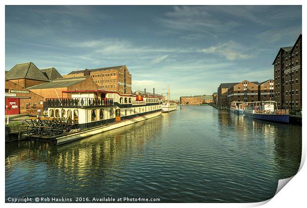 Oliver Cromwell at Gloucester Docks  Print by Rob Hawkins