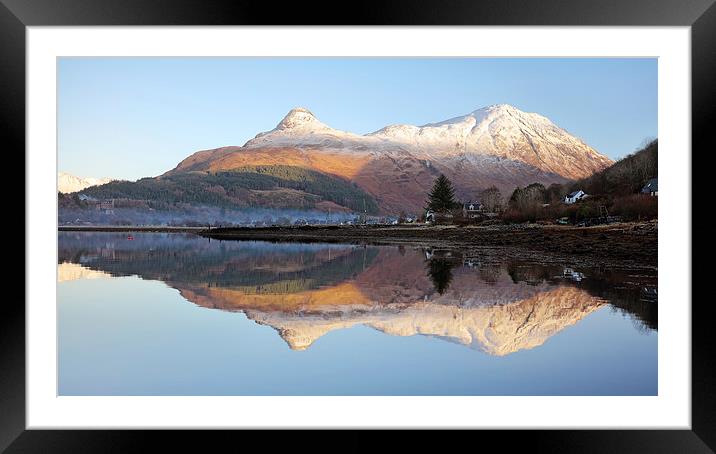 Loch Leven Mountain Reflection Framed Mounted Print by Grant Glendinning