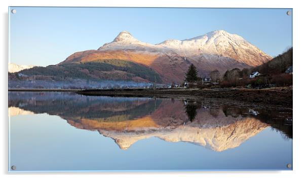 Loch Leven Mountain Reflection Acrylic by Grant Glendinning