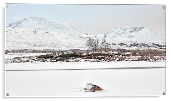 Loch Ba Winter Acrylic by Grant Glendinning
