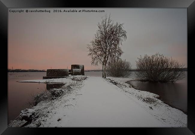 Snowy Chasewater At Sunrise Framed Print by rawshutterbug 