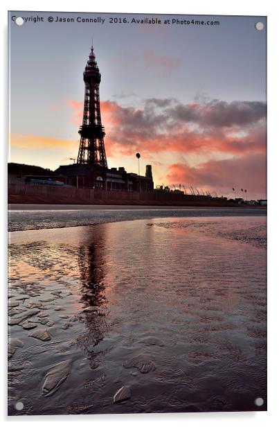 Blackpool Sunrise Acrylic by Jason Connolly