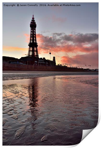Blackpool Sunrise Print by Jason Connolly