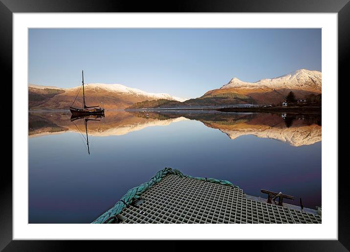 Loch Leven Reflection Framed Mounted Print by Grant Glendinning
