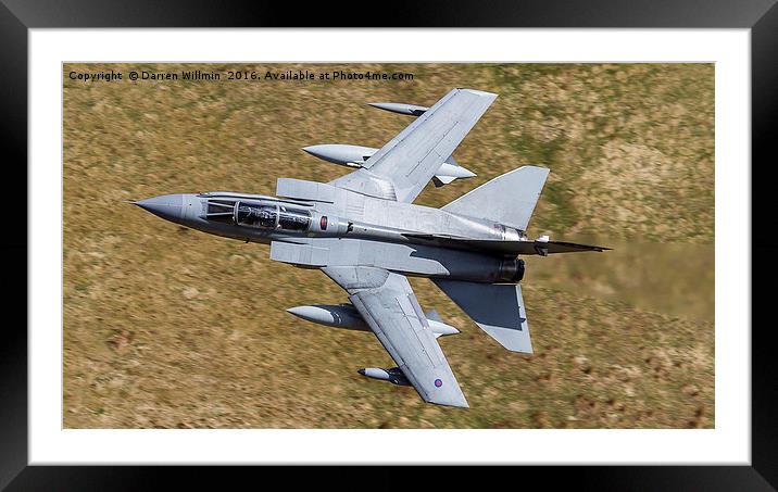 Royal Air Force  Tornado GR4 Low Level in Wales Framed Mounted Print by Darren Willmin