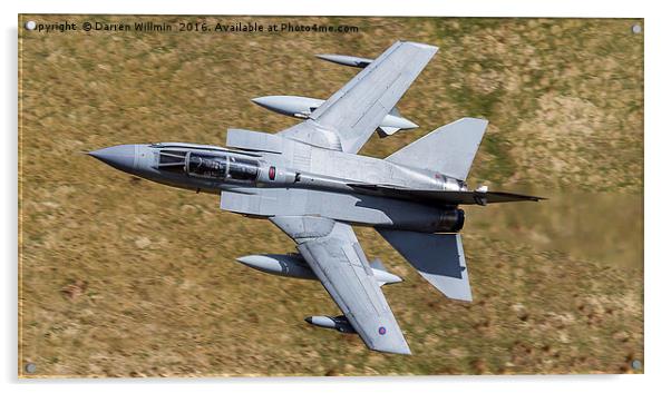 Royal Air Force  Tornado GR4 Low Level in Wales Acrylic by Darren Willmin
