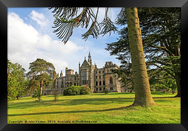 Alton Towers, a derelict house on the Alton Towers Framed Print by John Keates