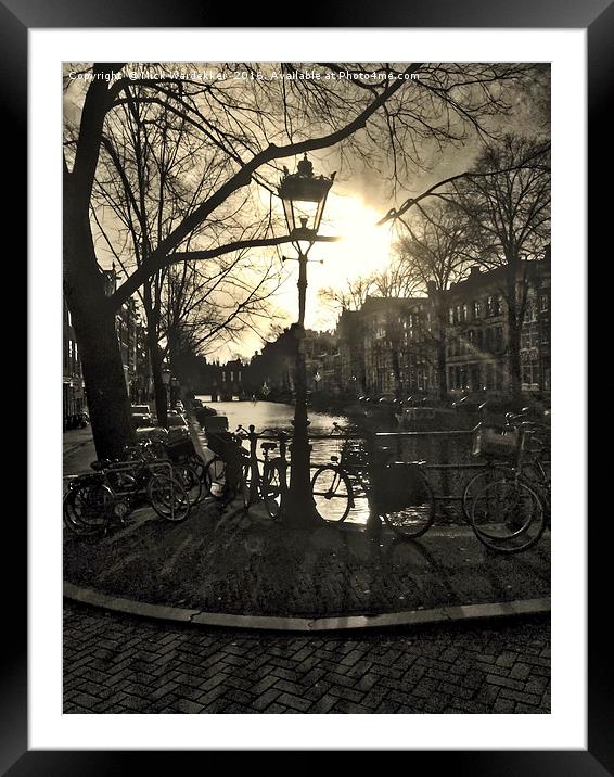 Amsterdam Sunset Framed Mounted Print by Nick Wardekker