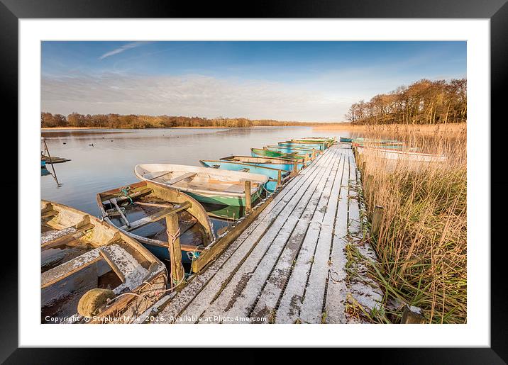 Icy Filby Broad Framed Mounted Print by Stephen Mole