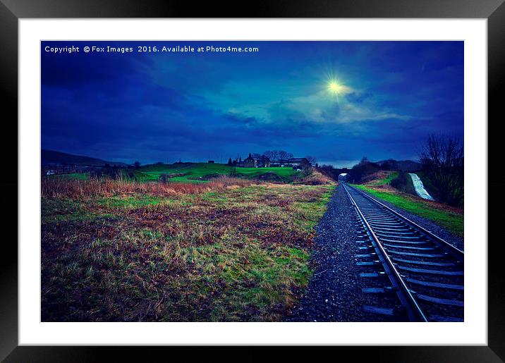 railway farmhouse Framed Mounted Print by Derrick Fox Lomax