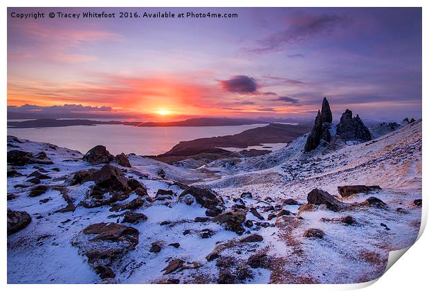 Winter at the Storr  Print by Tracey Whitefoot