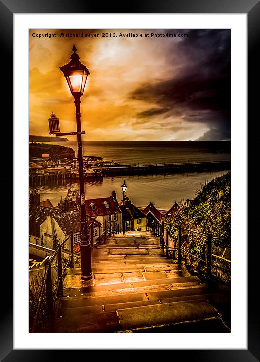 Guiding Lights Framed Mounted Print by richard sayer