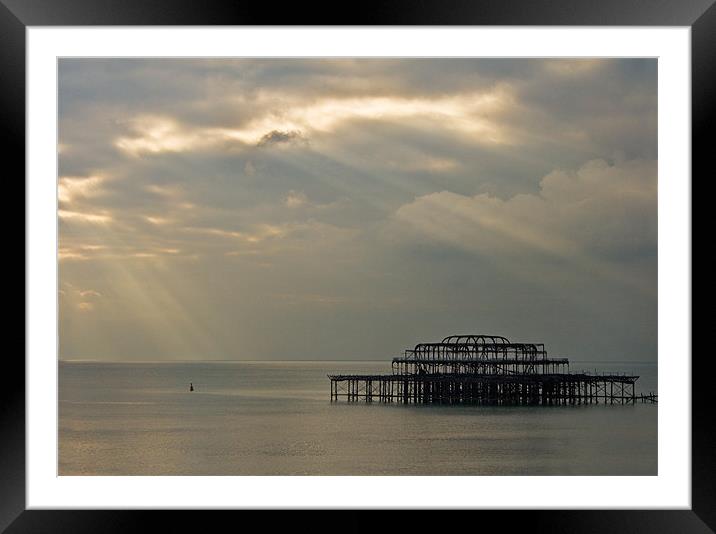 Brighton pier Framed Mounted Print by Malcolm Smith