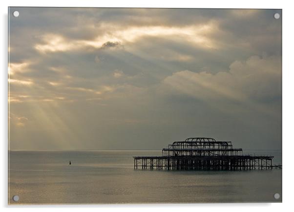 Brighton pier Acrylic by Malcolm Smith