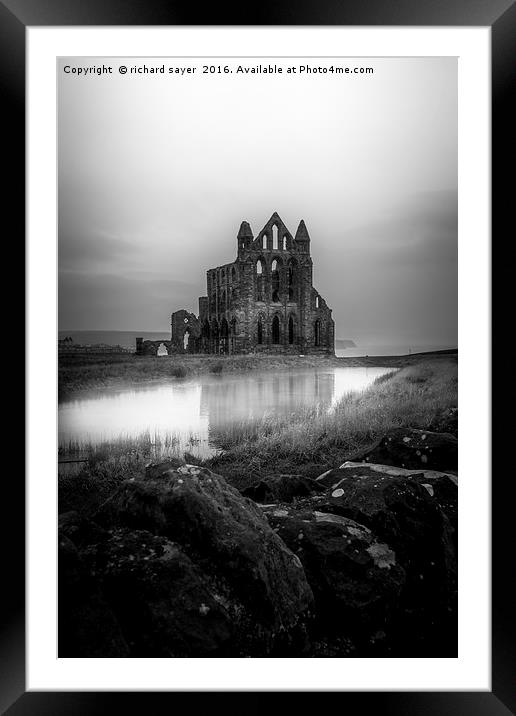 Whitby Abbey Framed Mounted Print by richard sayer