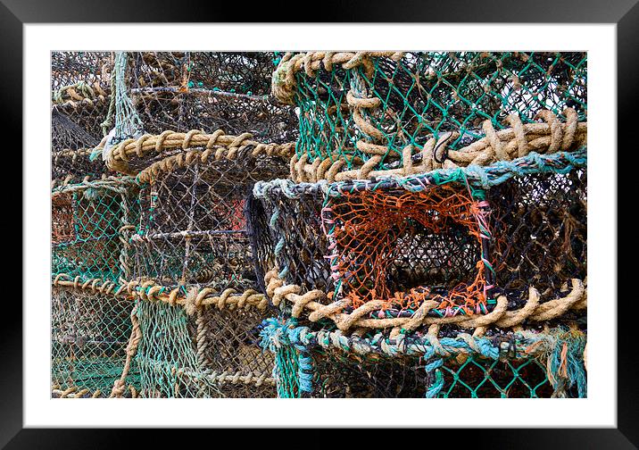 Lobster pots  Framed Mounted Print by Shaun Jacobs