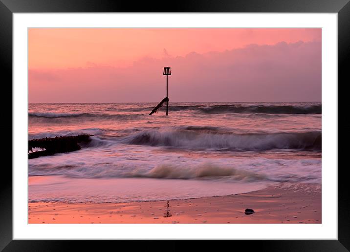 Stormy sea at sunrise  Framed Mounted Print by Shaun Jacobs