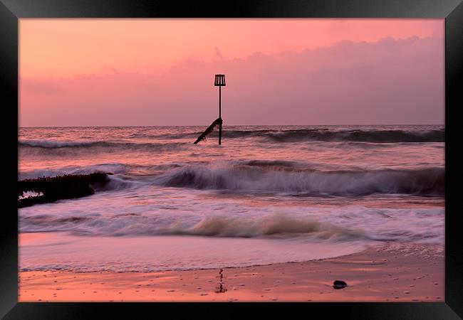 Stormy sea at sunrise  Framed Print by Shaun Jacobs