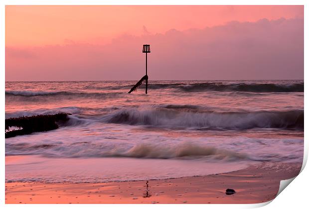 Stormy sea at sunrise  Print by Shaun Jacobs