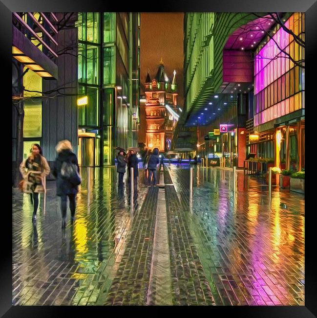 Rain In London Framed Print by Clive Eariss