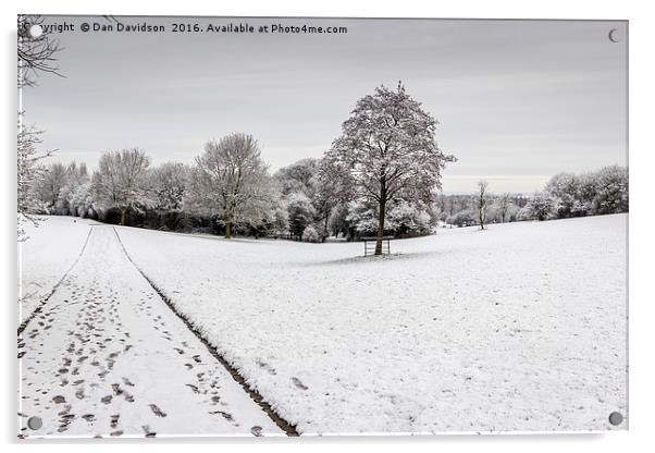 Milton Keynes Snow Acrylic by Dan Davidson