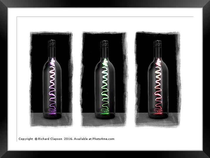 Wine Bottles Framed Mounted Print by Richard Clapson