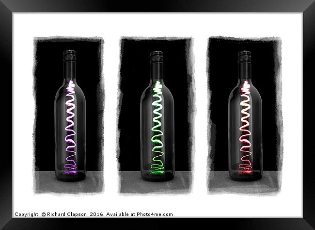 Wine Bottles Framed Print by Richard Clapson