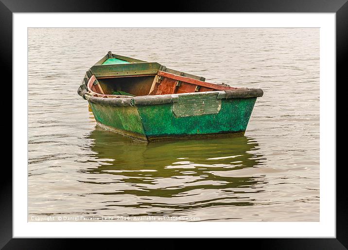 Old Fishing Boat at Santa Lucia River in Montevide Framed Mounted Print by Daniel Ferreira-Leite