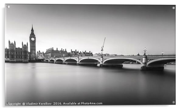 Westminster Bridge Acrylic by Vladimir Korolkov