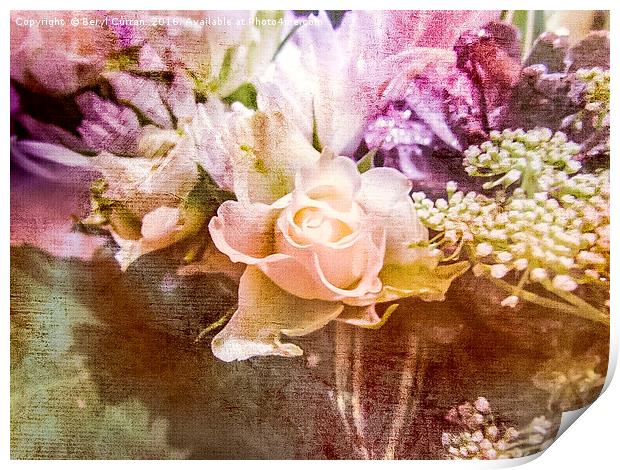 Soft and Serene Rose Bouquet Print by Beryl Curran